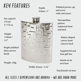 Metropolitan Kidney Hip Flask
