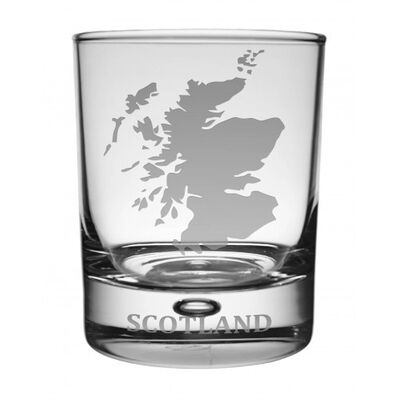 Scotland Map Whisky Glass