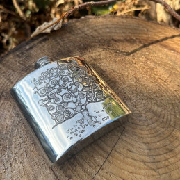 	Tree of Life Pewter Kidney Hip Flask 6oz