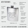 Welsh Dragon Pewter Kidney Hip Flask