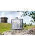 Paisley Style Pewter Kidney Hip Flask