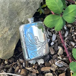 Acanthus Pewter Pocket Flask Acanthus Pewter Pocket Flask