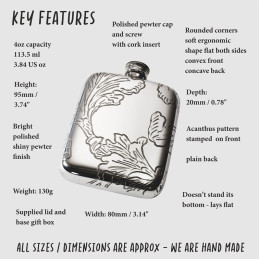 Acanthus Pocket Flask
