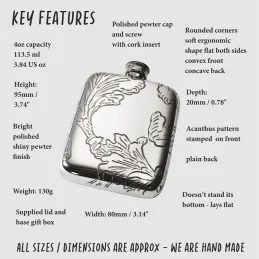 Acanthus Pocket Flask