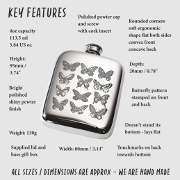Butterfly Pocket Flask
