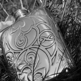 Celtic Spirals Pewter Pocket Flask