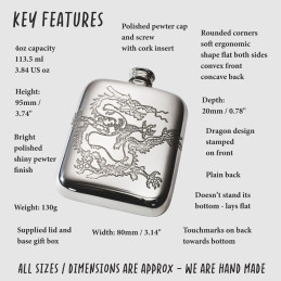 Chinese Dragon Pocket Flask