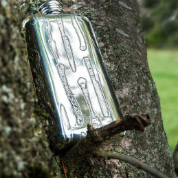 Knife Forks Spoon Pewter Pocket Flask 3oz