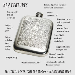 Love Skull Pocket Flask