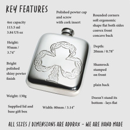 Shamrock Pocket Flask