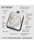 Skull Heart Cluster Pewter Pocket Flask