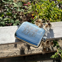 Three Lions Pewter Pocket Flask