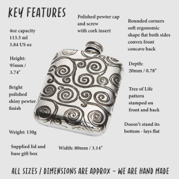 Tree of Life Pocket Flask 4oz