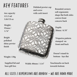 Triquetra Pocket Flask 4oz