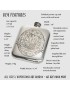 Usquabae Thistle Skull and Hearts Pewter Pocket Flask