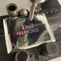 Plain Kidney Pewter Hip Flask 2oz