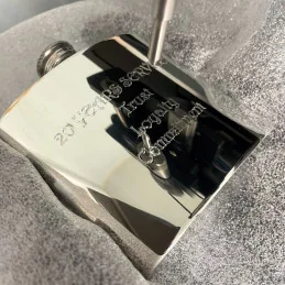 Plain Kidney Pewter Hip Flask 4oz