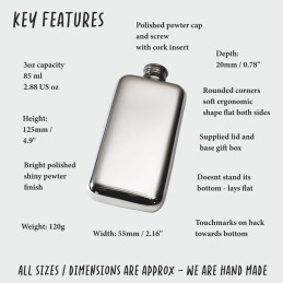 Plain Pocket Flask 3oz
