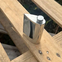 Teardrop Shaped Pewter Flask