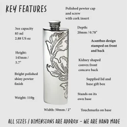 Acanthus Purse Flask