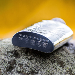 Peacock Pewter Purse Flask 2oz