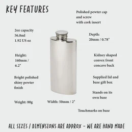 Plain Purse Flask 2oz
