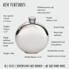 Plain Round Pewter Flask 6oz