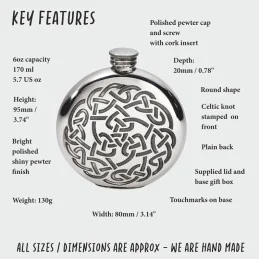 Round Celtic Knot Flask