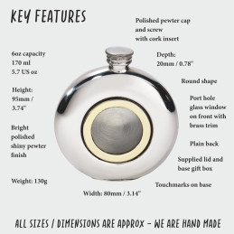 Round Porthole Flask