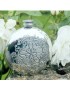 Round Yorkshire Rose Pewter Flask