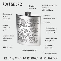Fish Scene Hip Flask