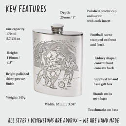 Football Scene Hip Flask