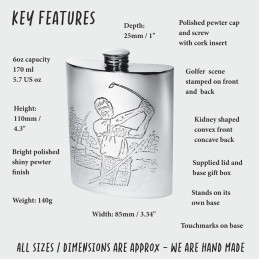 Golf Scene Hip Flask