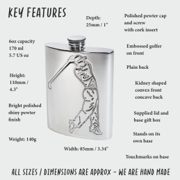 Golfer Hip Flask