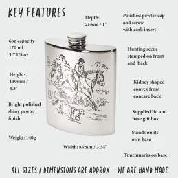 Hunting Scene Hip Flask