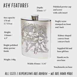 Rugby Scene Hip Flask