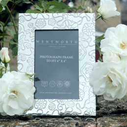 Yorkshire Rose Pewter Photo Frame Large	Yorkshire Rose Pewter Photo Frame Large