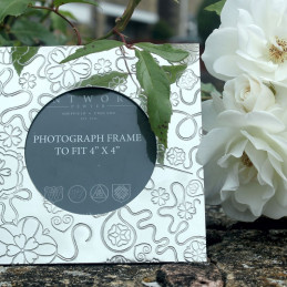 Yorkshire Rose Pewter Photo Frame Small