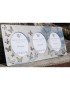 Butterfly Triple Pewter Photo Frame