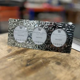 Metropolitan Triple Pewter Photo Frame