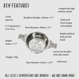 Knox Pewter Quaich