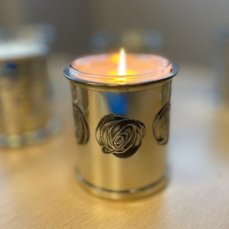 Charles Rennie Mackintosh Rose Pewter Candle Votive