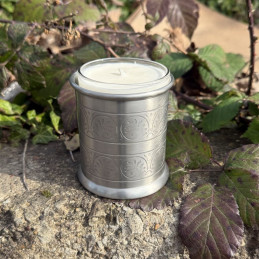 	Medieval Antique Pewter Candle Votive