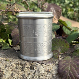 	Medieval Antique Pewter Candle Votive