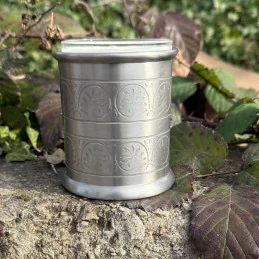  Medieval Antique Pewter Candle Votive