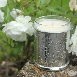 Yorkshire Rose Pewter Candle Votive