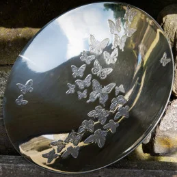 Butterfly Design Pewter Bowl