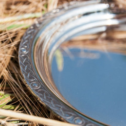 Gadroon Rim Pewter Tray s