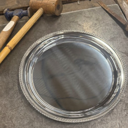 Gadroon Rim Pewter Tray l
