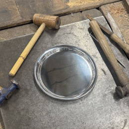 Round Pewter Tray m